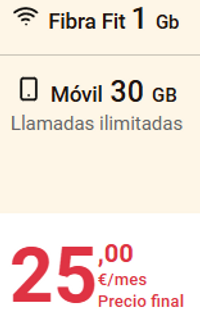 Fibra 1gb 25&euro;