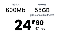 Fibra 600mb + 55gb
