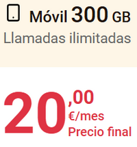 Movil 300gb 20&euro;